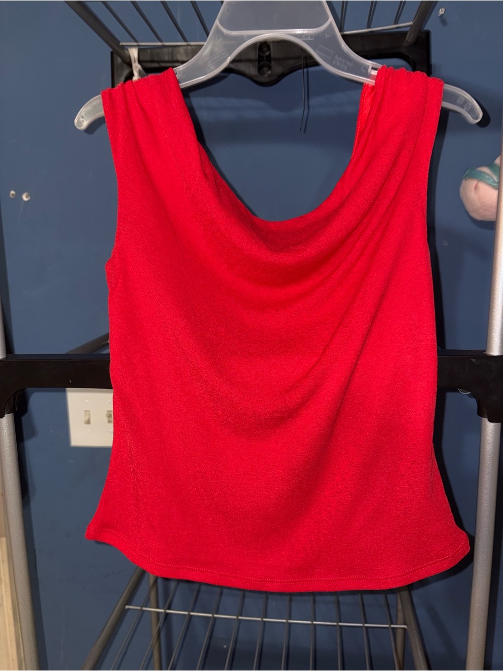 Madden Girl Red Draped Neck Sleeveless Tank